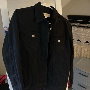 Black denim jacket